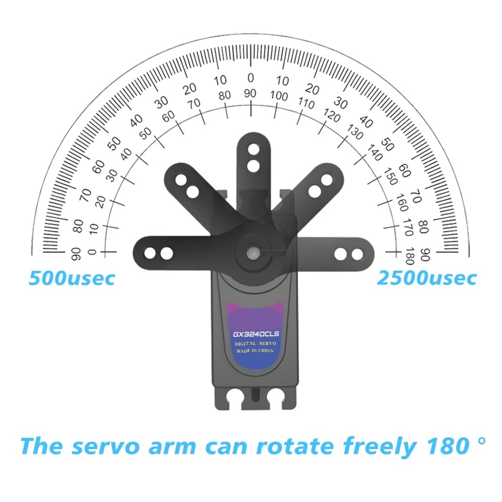 40 kg PWM bezrdzeniowy serwomechanizm, wysokonapięciowy, metalowy, cyfrowy, odpowiedni do serwomotoru w skali 1/8 1/10 (40 kgCLS 357 stopni)