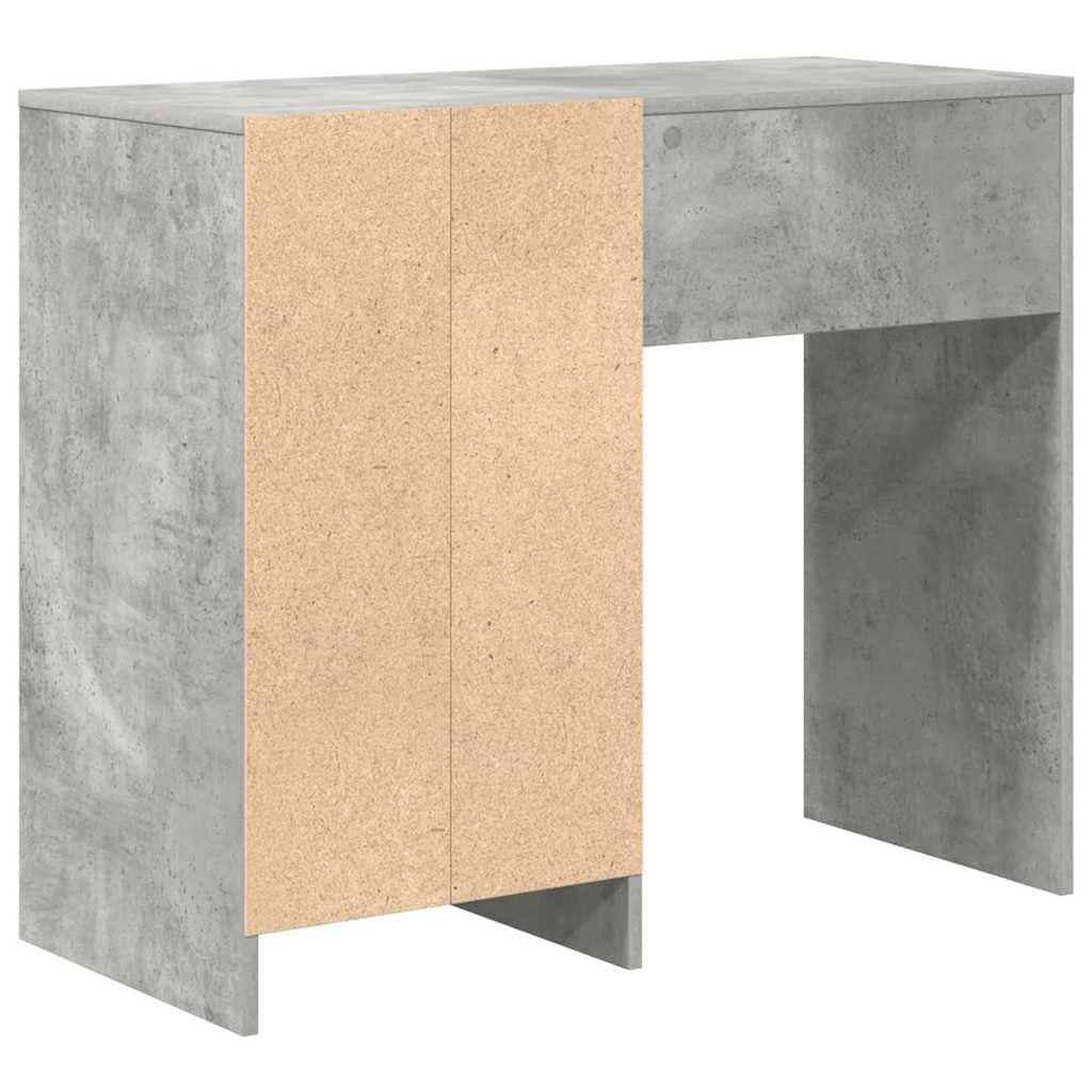 Schreibtisch Beton Grau 90 x 37,5 x 75 cm Holzwerkstoff Moderner Computertisch mit Stauraum für Home Office Büroarbeit Schreibtischzubehör