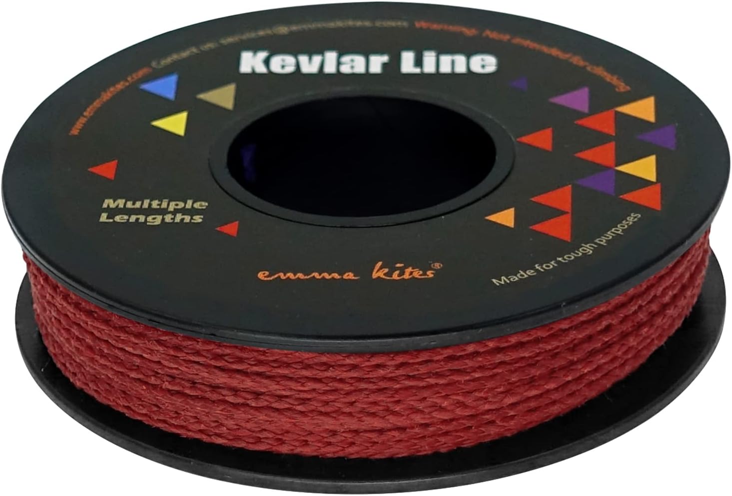 emma kites 1.5mm Braided Kevlar Cord Red 300Lb 120Ft Abrasion/Flame Resistant Tactical Paracord, Trip Line, Cord Friction-Saw, Boot Laces, Camera Strap, Survival Cord, Model Rocket Shock Cord