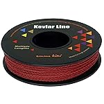 emma kites 1.1mm Braided Kevlar Cord Red 200Lb 30Ft Abrasion/Flame Resistant Tactical Paracord, Trip Line, Cord Friction-Saw, Boot Laces, Camera Strap, Model Rocket Shock Cord