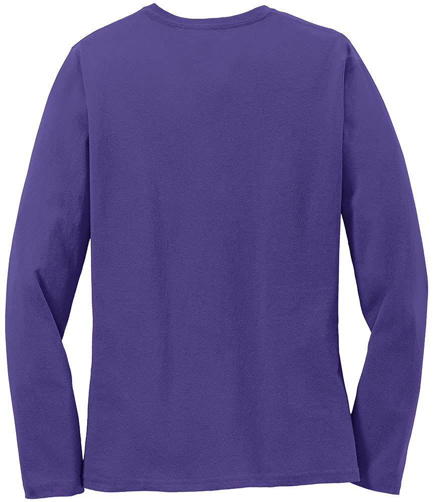 Mujer de manga larga con 5.4-oz 100% algodón camisetas en 16 colores. XS-4 X L