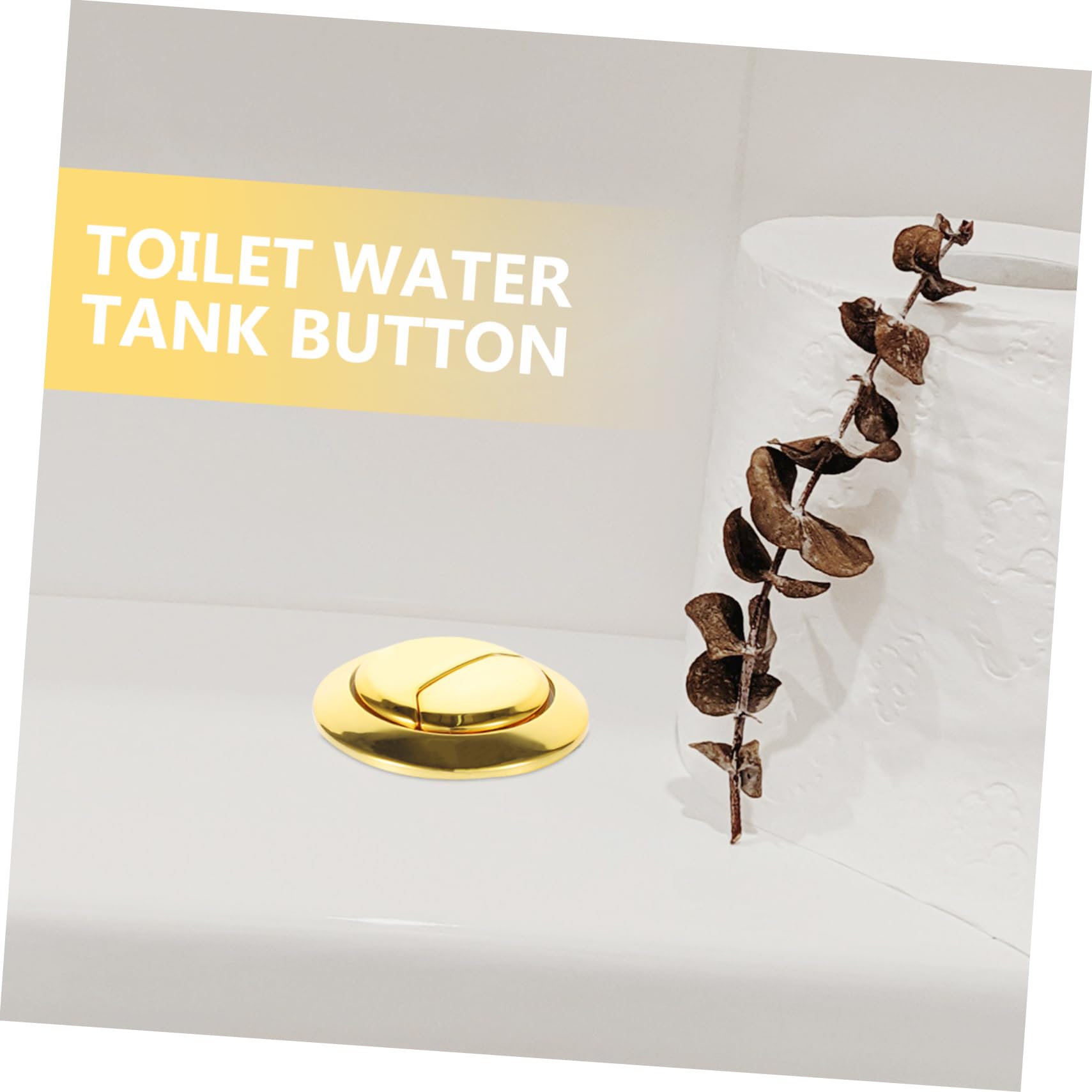 SEWACC Botón Pulsador Doble Descarga para Cisterna de Inodoro Accesorio Resistente y Fácil Instalación Botón Redondo Metálico Repuesto para Baño