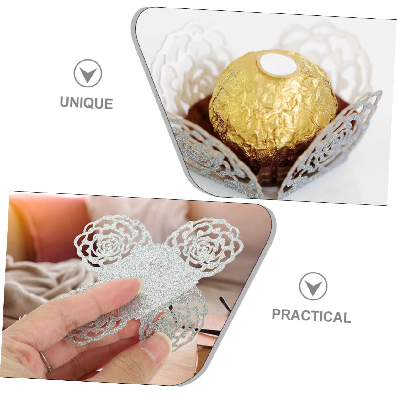 100piezas Envoltorios Papel Moldes Forros Moldes Vajilla Dulces Decorativos Fiestas