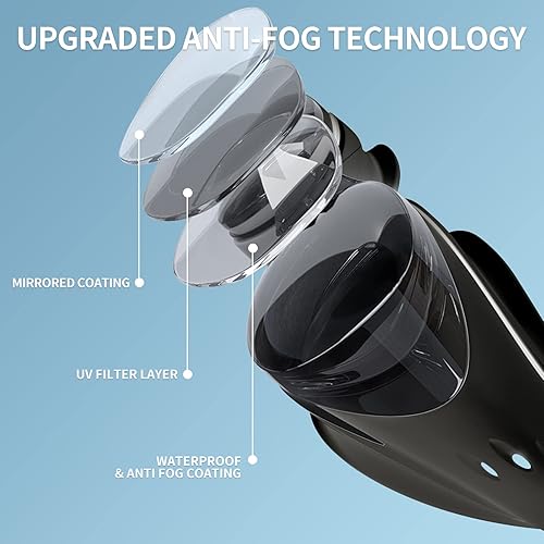 Miniatura 5 de Gafas de natación, paquete de 2 gafas de natación antivaho, anti-UV, sin fugas, adultos, hombres, mujeres y jóvenes