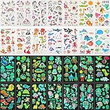 400+ Styles Temporary Tattoos for Kids Fake Tattoo Sticker for Boys and Girls Luminous Glow in The Dark Tattoo Party Favors Supplies, 30 Sheets (Animal Style)