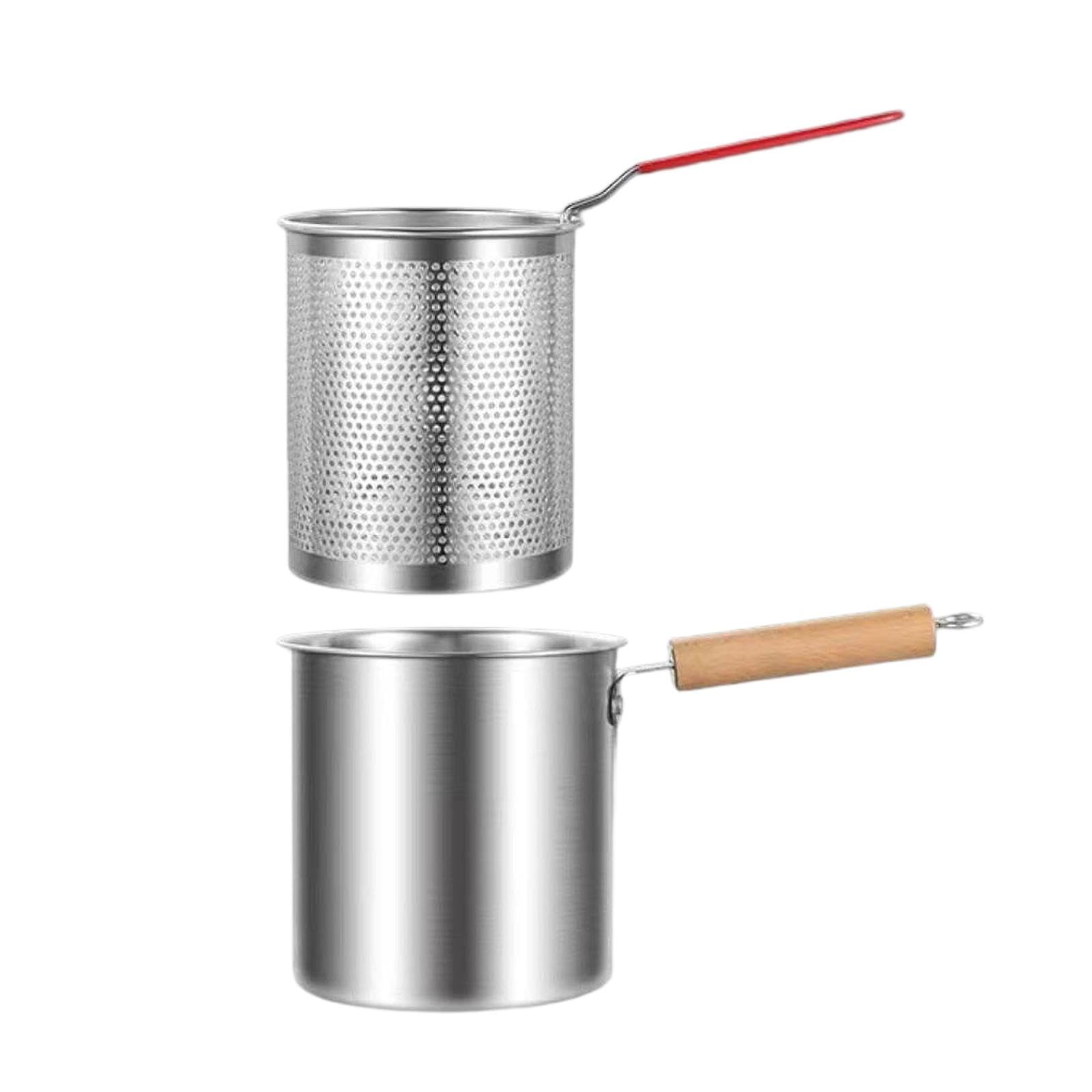Deep Frying Pot Easy to Clean Deep Fryer Pot for Chicke | Deep Frying Pot Easy to Clean Fryer for Chicken French Fries Donuts Without Tongs Stainless Steel-image-33