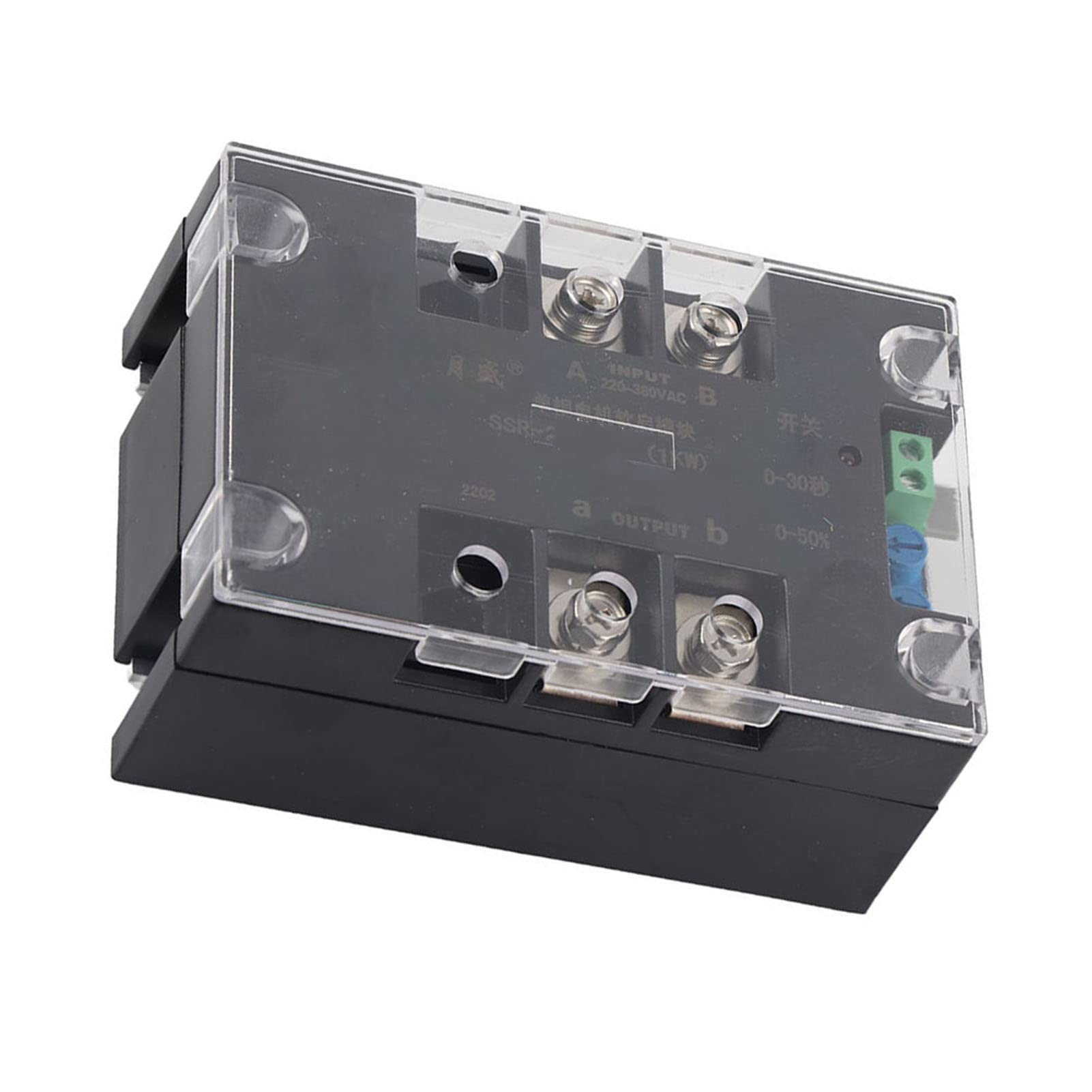 Aramox Contrôleur de Démarrage Progressif pour Moteur Monophasé, SSR-20WA-R1, 220-380V, Réglable 0-30 Secondes, avec Refroidisseur