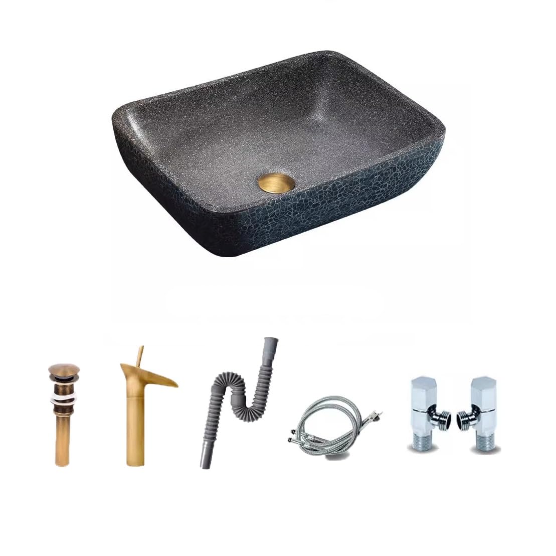 Hpthly B Athroom Sink Retro Athroom Washbasin Countertop Washbasin Art Hotel Asin Ceramic Asin Alcony Countertop Asin Vessel Sinks (B)