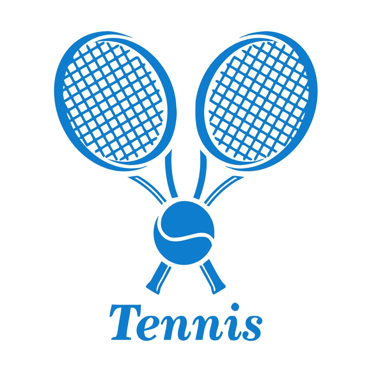 Lzhouting Wall Stickers 5036 Tennis Club Logo Wall Sticker Gym Sports Interior Decoration Tennis Ball Vinyl Wall Decal Removable Tennis Rackets Sticker Large - 67X78cm