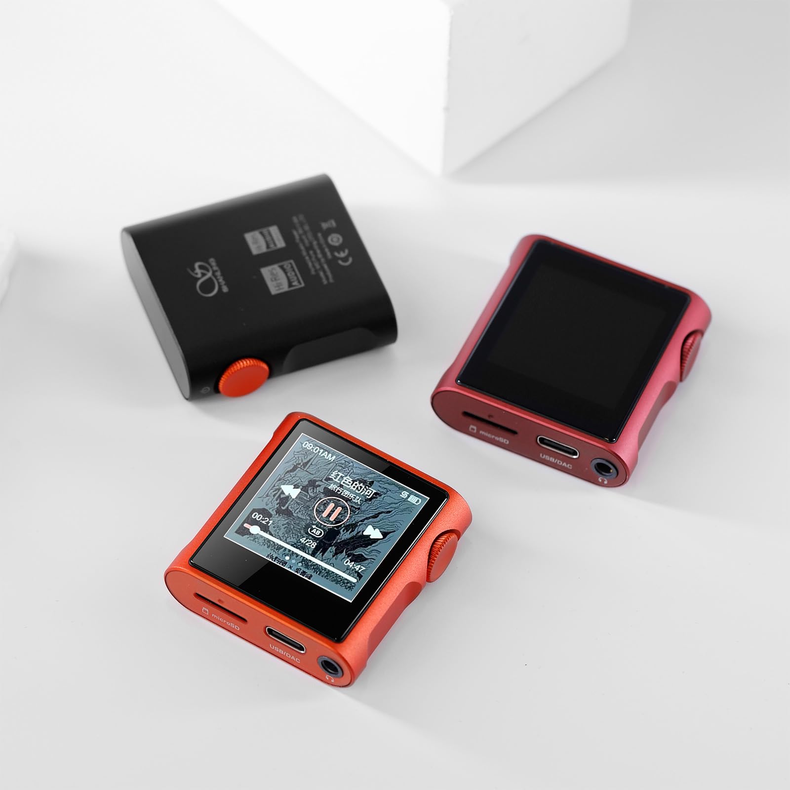 SHANLING M0 Pura - Mini lettore musicale Hi-Fi portatile, touch screen da 1,54 pollici, Bluetooth 5.0, DAC CS43131, uscita da 3,5 mm, uscita simmetrica commutabile, per sport, jogging e allenamento