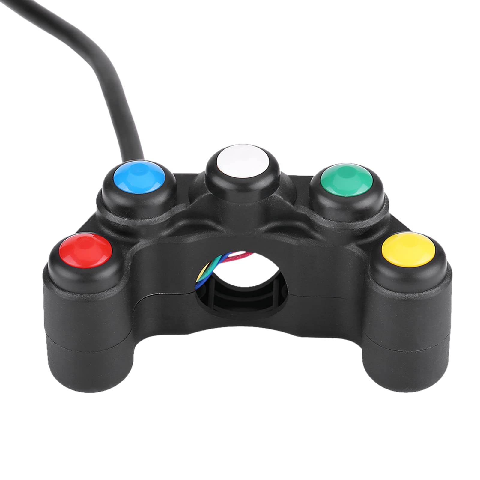 Handlebar, 22mm 5 in 1 Control for Headlight Fog Horn with Self Locking Return for 12V Bikes