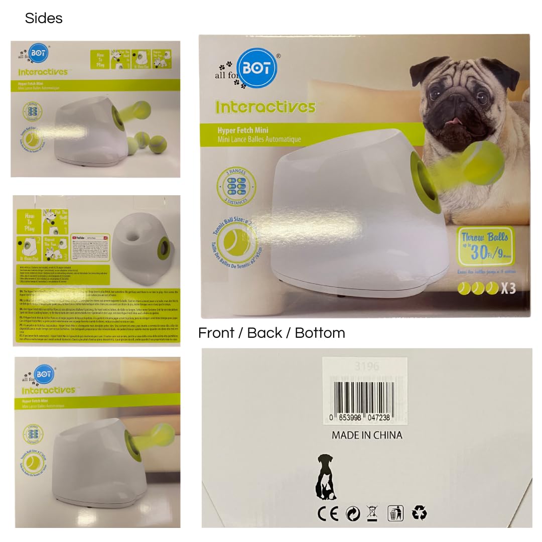 OT Lanzador de Bolas automático para Perros, Incluye 9 Pelotas para Perros. Juguete Interactivo para Perros para el hogar y el Aire Libre (Ifetch Mini 9 x 5 cm, Verde)