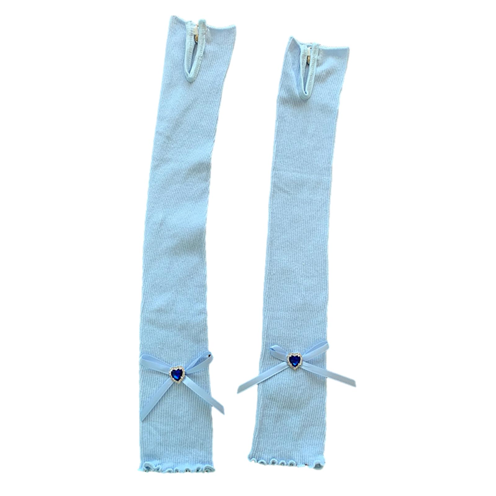 JOKOTI Sweet Balletcore Sleeve Gloves Ribbon Arm Sleeves For Long Sleeve With Bow For Girls Teens