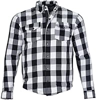 Vista 14 de Chaqueta de franela a cuadros para hombre, ligera, impermeable, color negro, blanco y gris