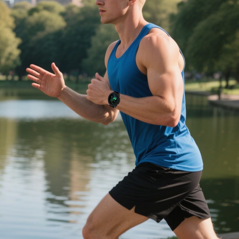 Ochraniacz ekranu zegarka (3 + 1 opakowanie) kompatybilny z Garmin Forerunner 970, pełne pokrycie, zakrzywiona ramka 3D, folia PET, odporna na zarysowania, wysoka rozdzielczość i etui ochronne TPU