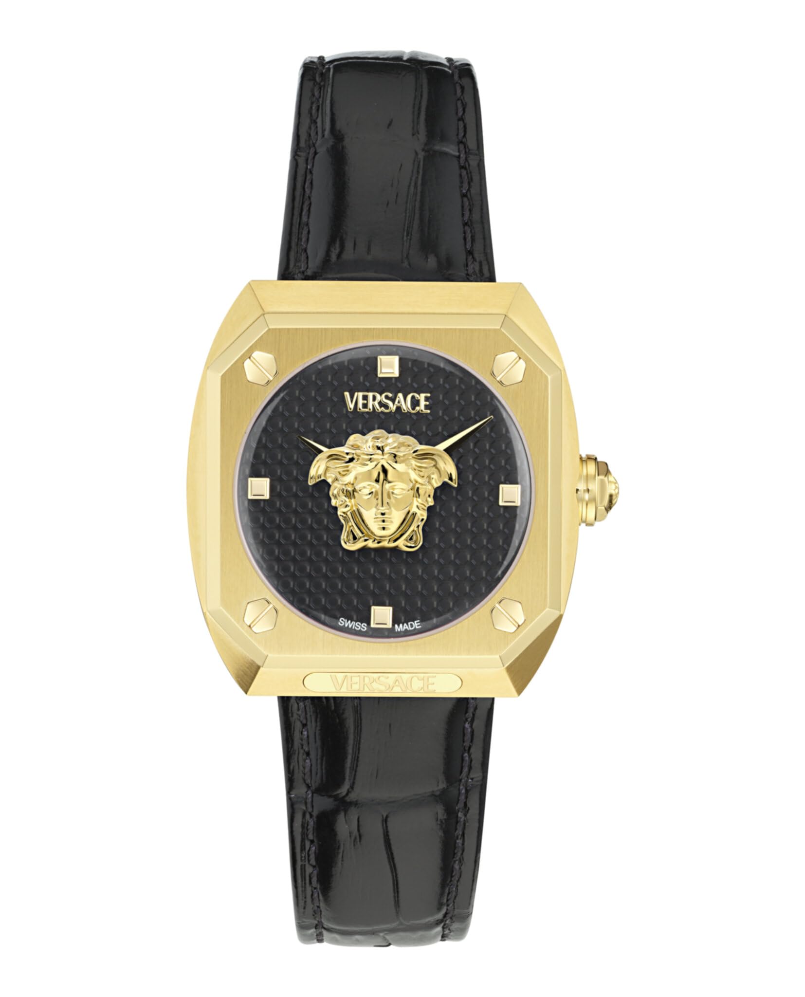 Versace Women's Analogue Swiss Quartz Watch with Leather Strap VE0R00225