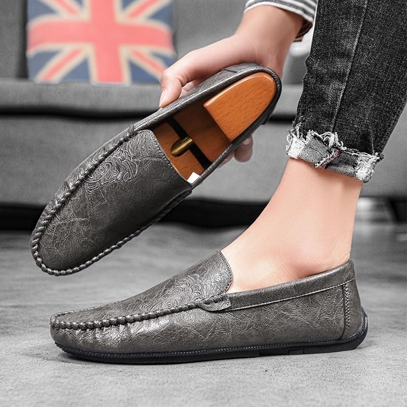 Prom Loafers for Men's Faux Leather Classic Solid Color Prom Anti-Slip Non Slip Shoe Slip On2