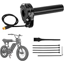Ebike Full Twist Throttle, 3 Pin Surron Style Ebike Throttle 12V-72V, Waterproof Protecting Quick Twist Throttle for Macfox X1 HappyRun, Freego Electric Dirt BikeNo Grips