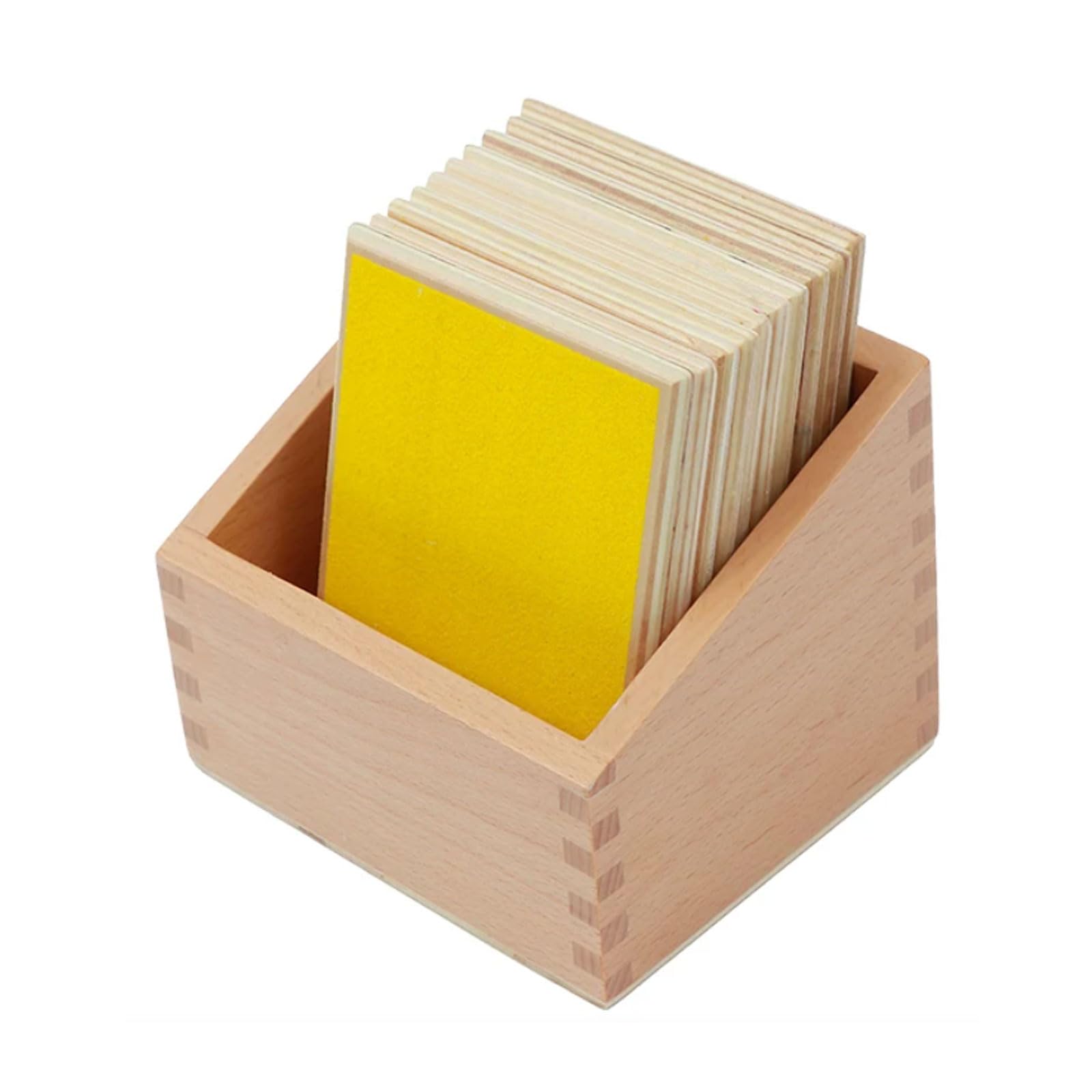 ttnmrc Montessori Wooden Rough & Smooth Texture Feeling Boards Set