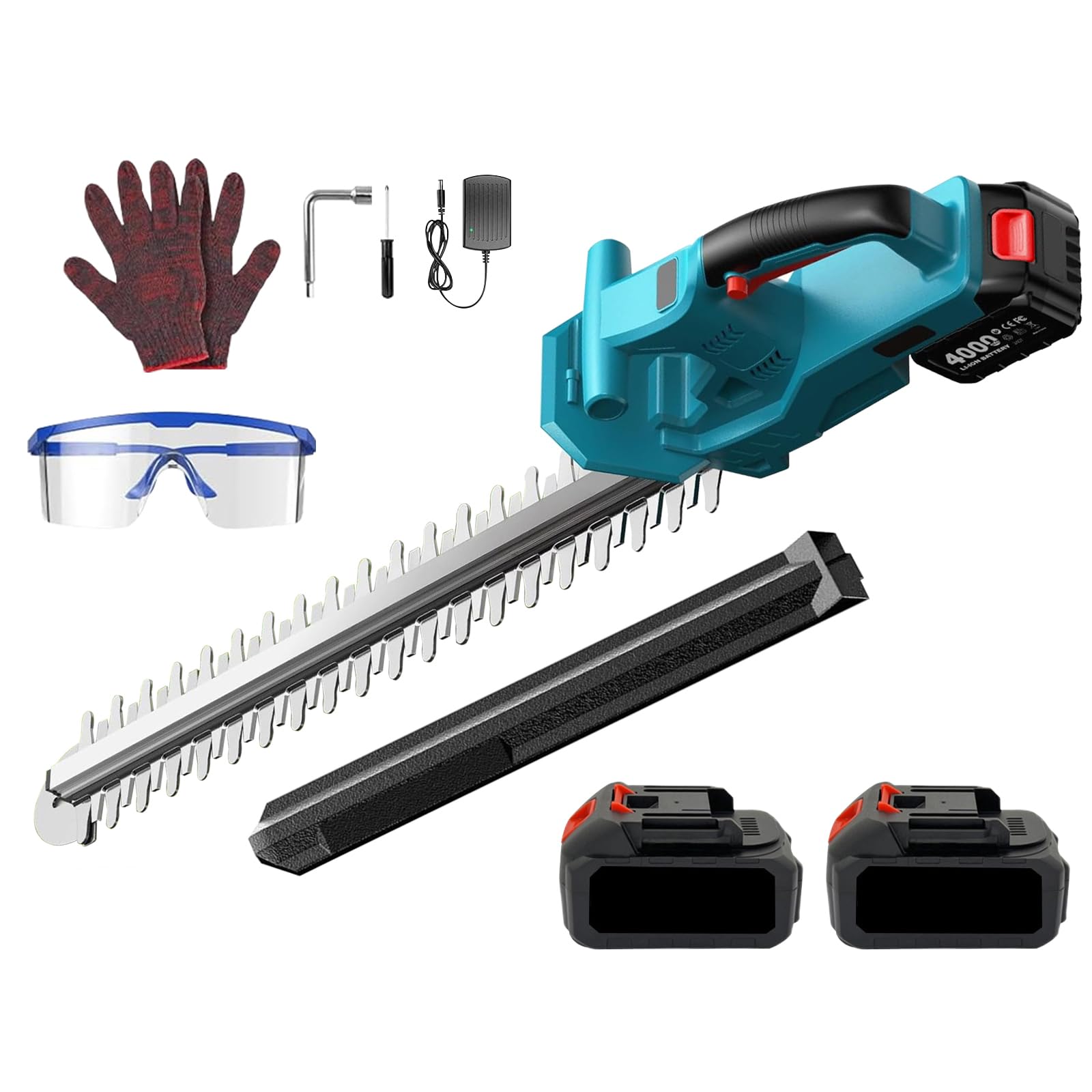 Taille-haie avec lame double action de 51 cm et distance des dents de 15 mm efficace