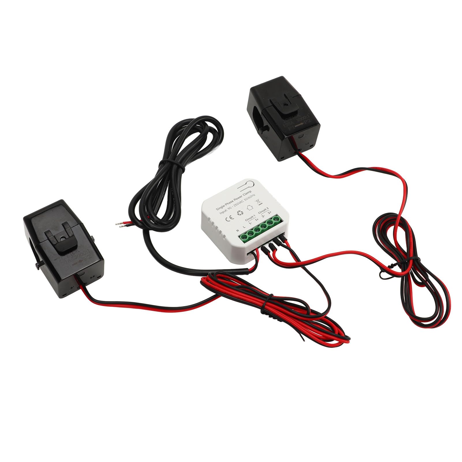 FTVOGUE Inteligentny Licznik Energii z 2 Zaciskami CT 120A do Monitora