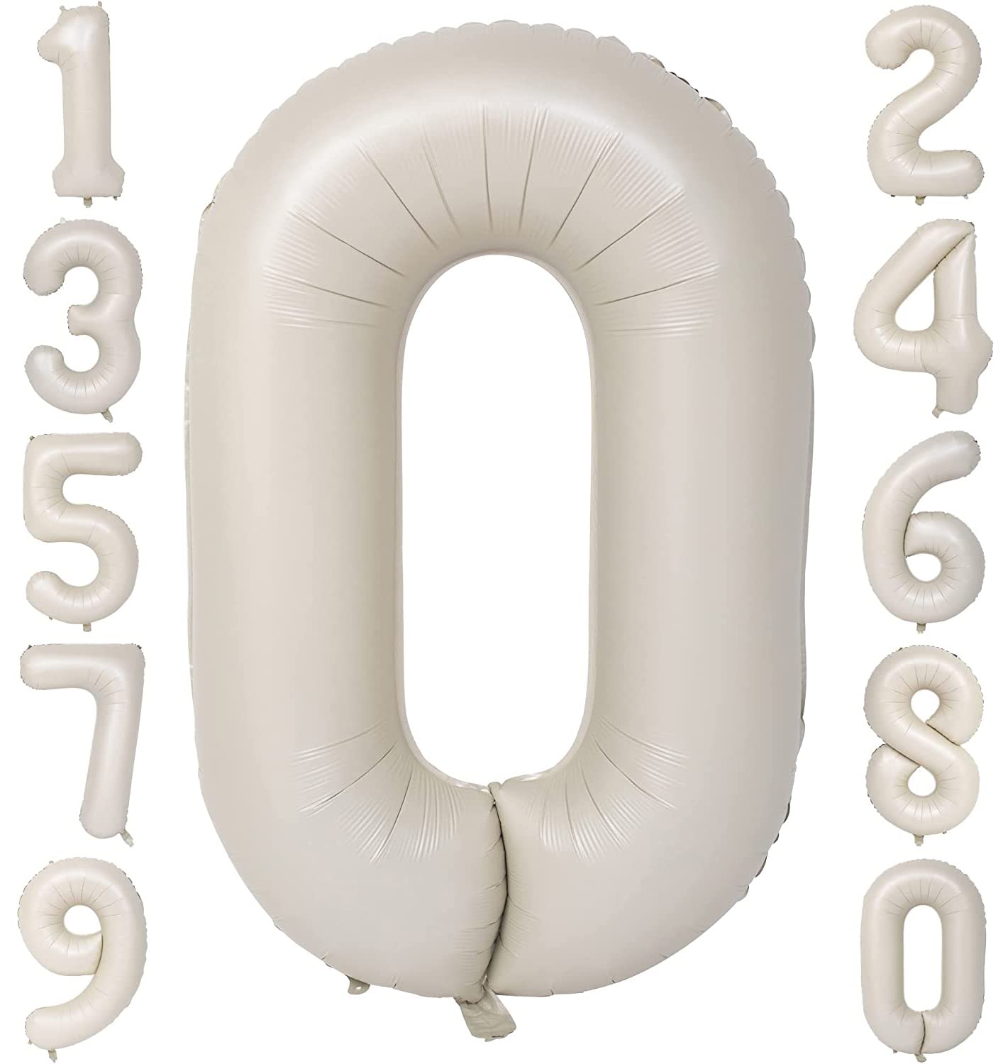 Red 0 balloon 40 Inch Giant Helium Foil Number 0 to 9 Red Balloon Birthday Wedding Party Digital Decorations (Number 0) — view 496
