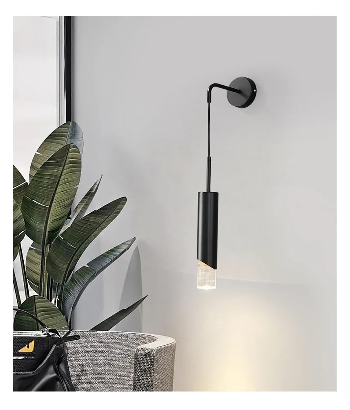 Applique da Parete in Oro, Comodino, Corridoio, Scala, Illuminazione, Arredamento per Interni, Moderno, Lampada da Cucina, Angolo, Soggiorno, Specchio, Lampada,Black