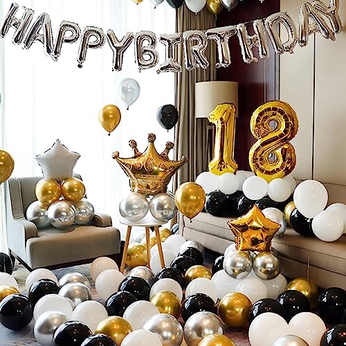 Image of Gold Number Balloons Birthday Balloons - Giant Gold Number 1 Balloon 40 inch, Numbers Balloon Birthday Decorations, Gold Party Supplies for Women Men