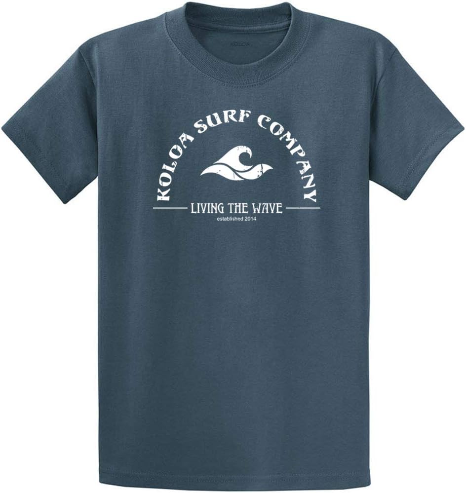 Koloa Surf Living The Wave Logo Heavyweight Cotton Tees in Regular, Big and Tall