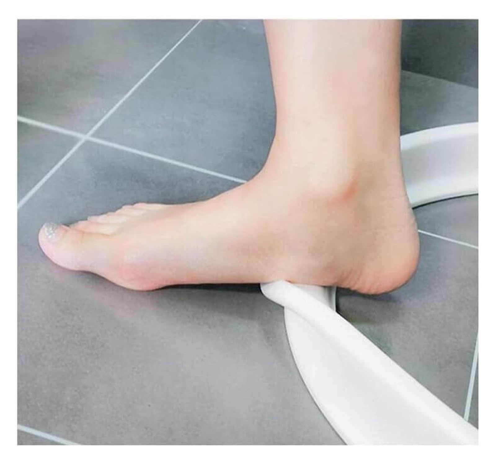 Tira de retención plegable for baño, tira sellado ducha autoadhesiva impermeable, bloqueo agua silicona flexible(Bianco,10m/393 inch)