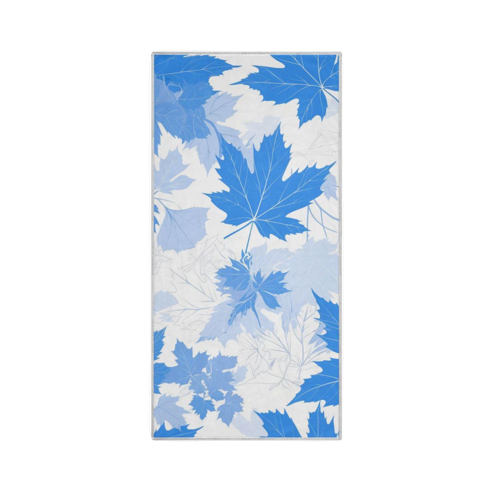Yoogain Blue Elegant Romantic Maple Leaf Microfiber Hand Towels for Bathroom Bathroom Hand Towel Quick Dry washcloths Bulk Gym Towel Sports 30