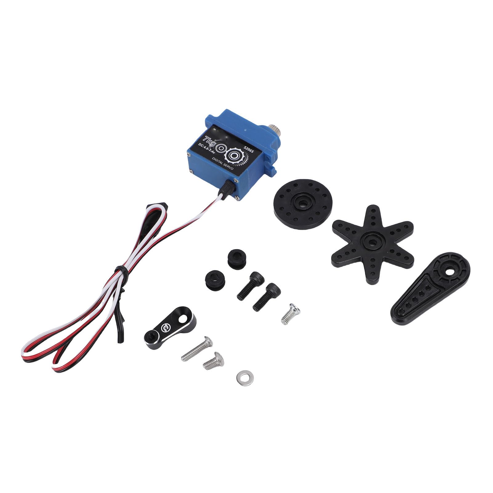 CHICIRIS Servo Digital RC, Servo Digital de Metal de Alto par Resistente Al Agua para SCX10 III 1/10 RC Crawlers, Mejora de Rendimiento de 7 Kg para Aventuras Todoterreno