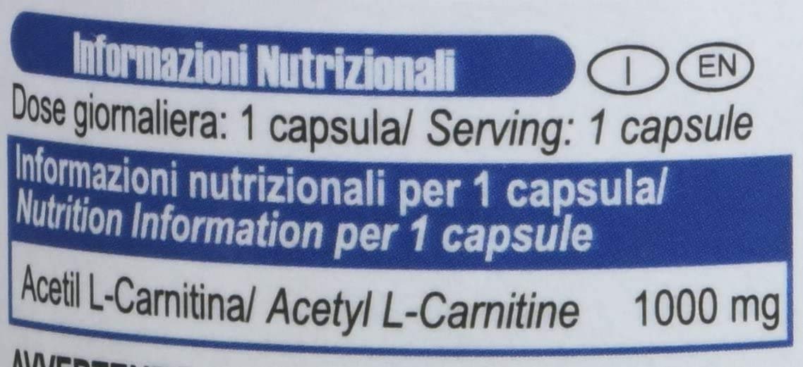 Yamamoto Nutrition Acetyl L-CARNITINE 1000mg integratore alimentare a base di Acetil L-Carnitina 60 capsule (120 compresse (2 confezioni))