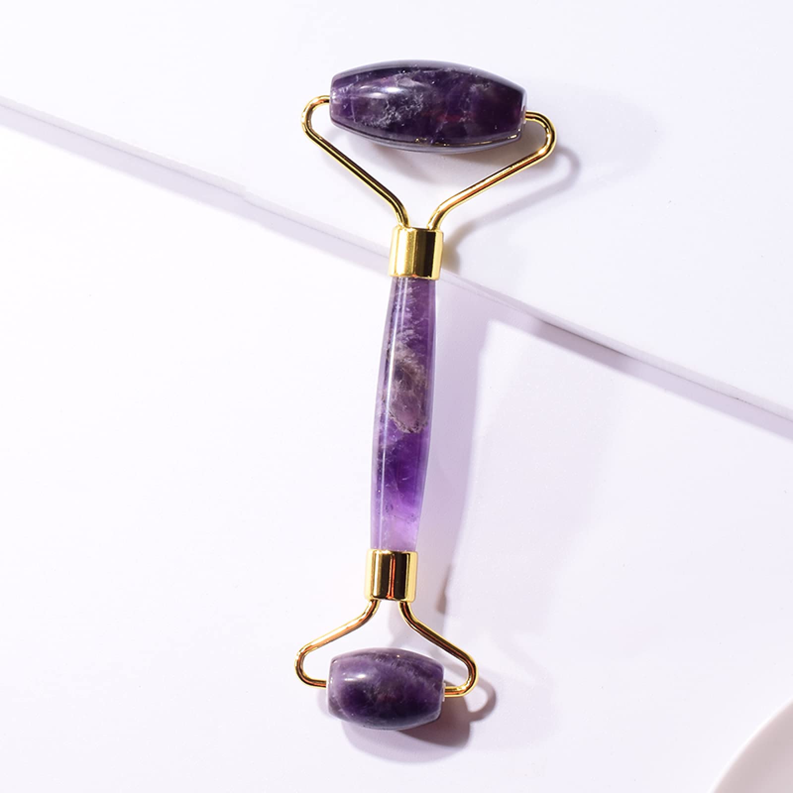 Amethyst-, Naturstein-Gesichtsroller, Gua Sha-Werkzeugset, Kratzkristallmassage, 1-tlg Voller Textur