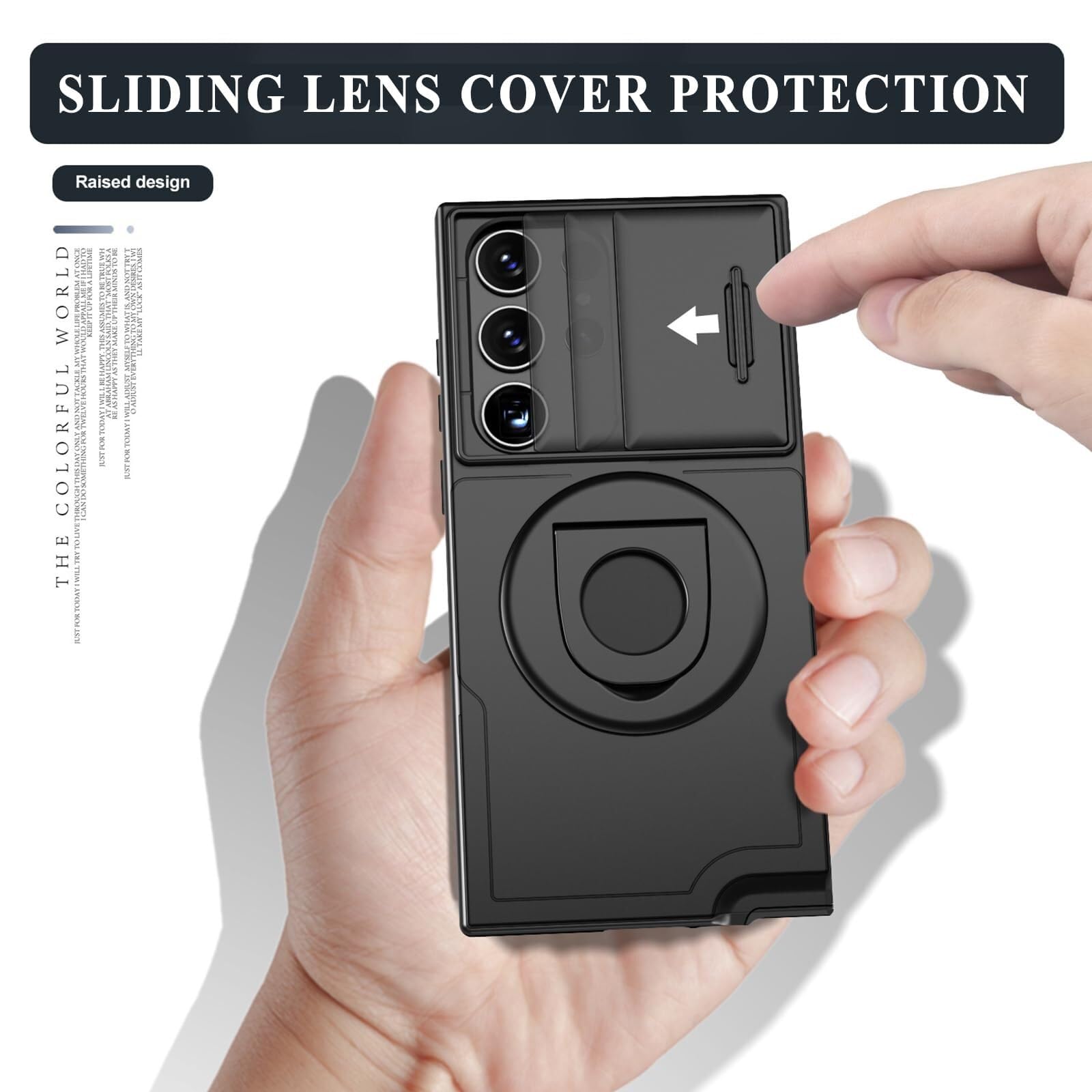 Etui do Samsung Galaxy S24ultra/S24plus/S24, osłona obiektywu aparatu, magnetyczny pierścień podpórka ochronna powłoka ochronna (kolor: fioletowy, rozmiar: S24plus)