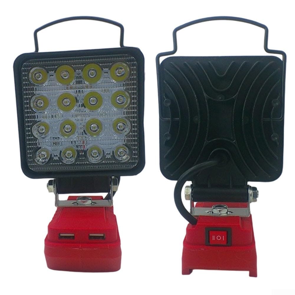 Niceminiwall LED Outdoor Work Light Rotatable 330 Degree Portable Camping Lamp with Hook Compatible with for 4511396 4511437 18V Low Voltage Protection