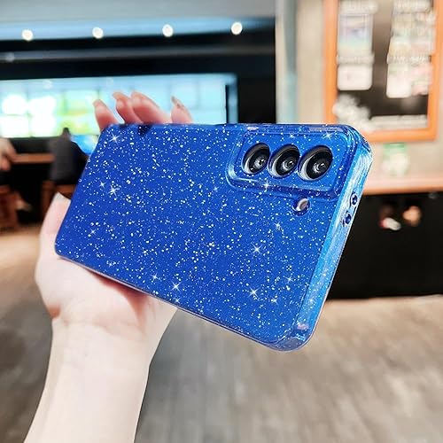 Miniatura 4 de MINSCOSE Funda compatible con Samsung Galaxy S21 5G, bonito color neón brillante, con purpurina, delgada, delgada, a prueba de golpes, de silicona,