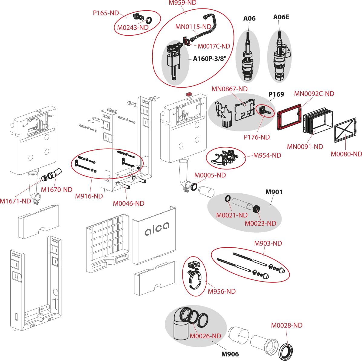 AM115/1000 Renovmodul - Sistema de instalación en pared para albañilería