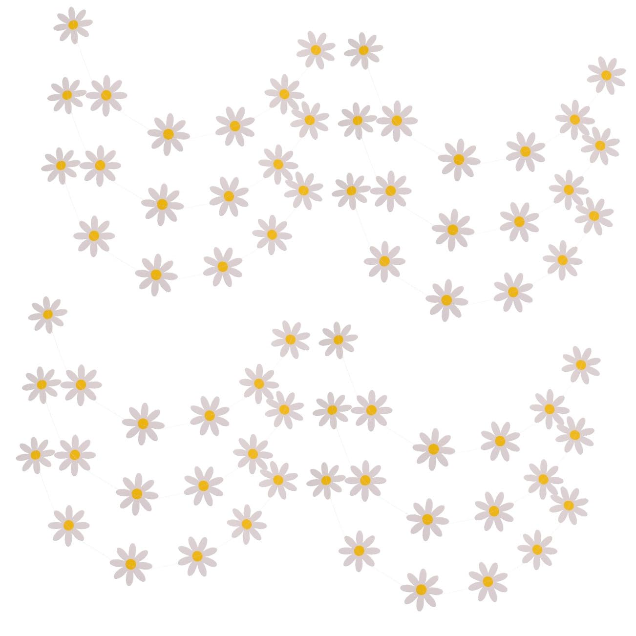 Toyvian 12pezzi Ghirlanda Decorativa Daisy Per Compleanno Bandierine Appese Per Feste Decorazioni Per Compleanno Bambina Atmosfera Festiva e Divertente Facile Da Installare e