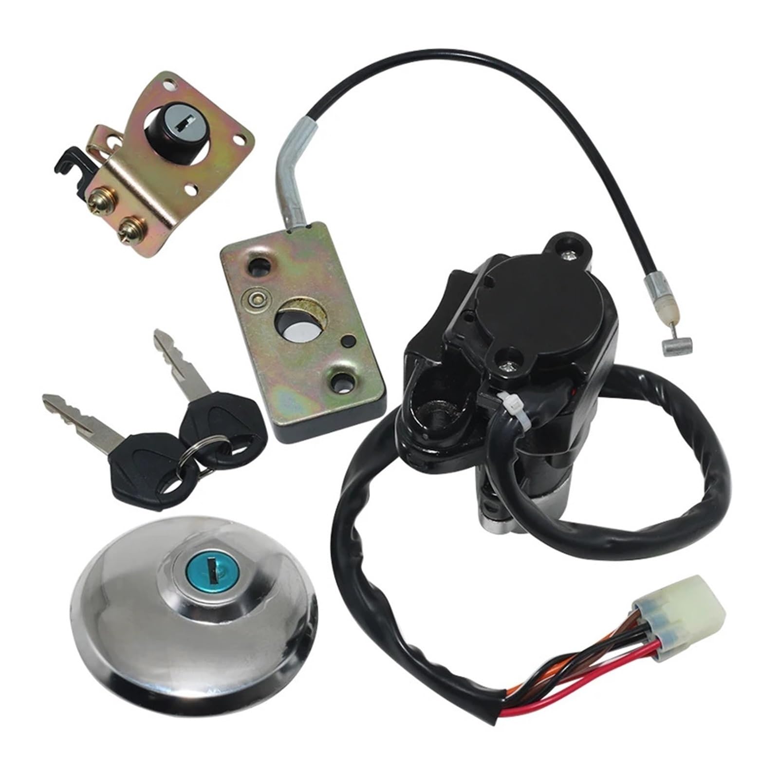 Compatible Con Suzuki GZ125 GZ 125 1998-2003 GZ250 1999-2011, Interruptor De Encendido Combustible Y Gas Para Motocicleta Kit Llave Cerradura de encendido con llaveJuego
