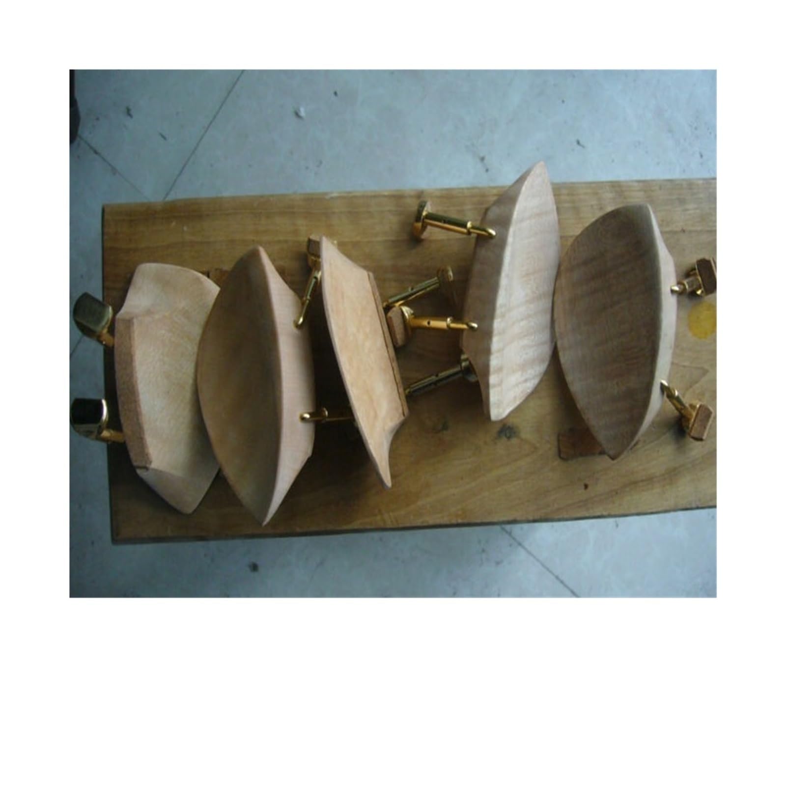 Set Mentoniera For Violino In Acero Fiammato 4/4 Da 5 Pezzi
