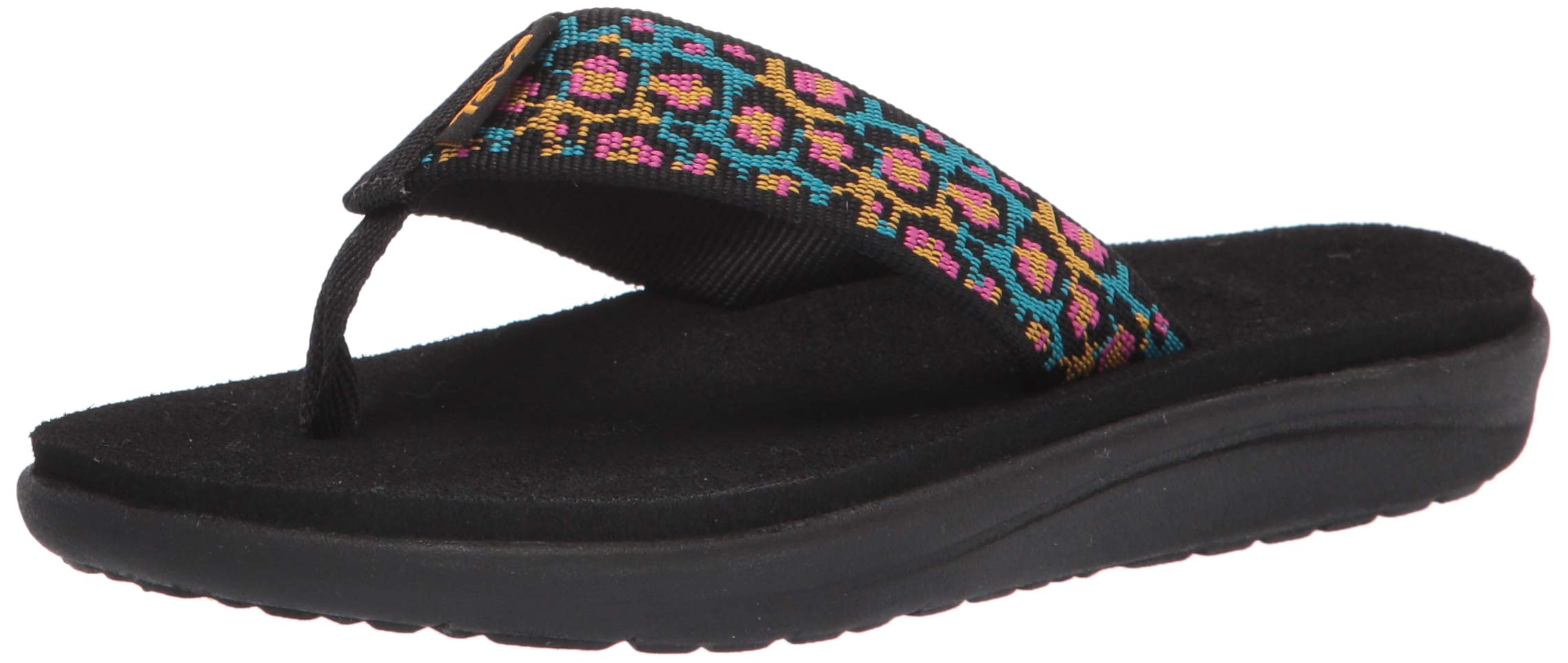 Boy's K VOYA FLIP Flop, Dorinda Black Multi, 13 Little Kid