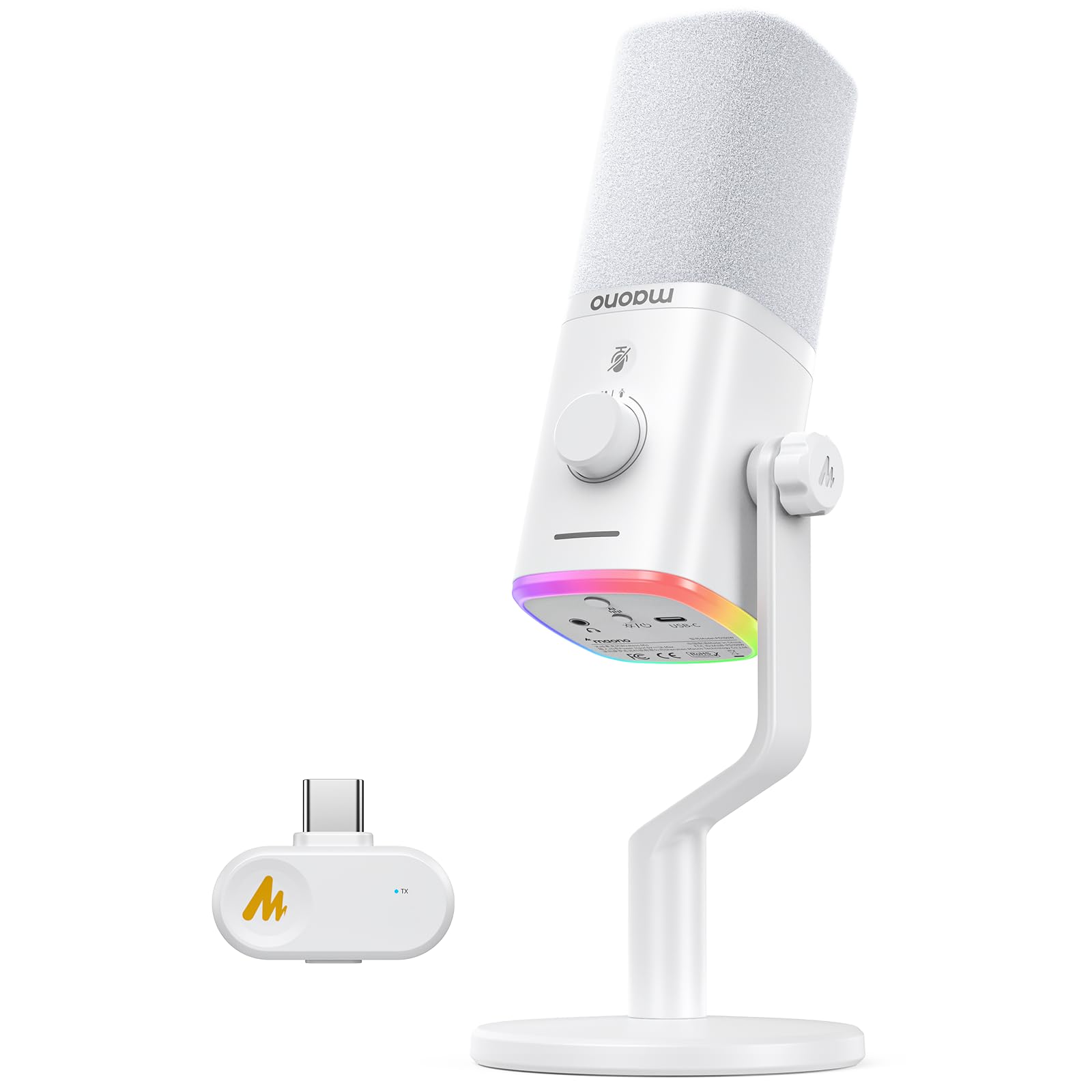 MAONO PD100W Wireless Dynamic Gaming Microphone for PC with USB-C Receiver-picture-24