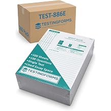 TEST-886E 886-E Scantron Compatible Testing Forms 500 Sheet Pack