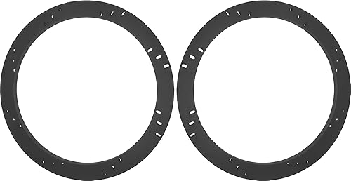 Separadores de altavoz de subwoofer de 10" Anillos extensores de profundidad - 1/2" de grosor - ID: 9 1/8" OD: 10 7/8" - 1 par - SSK10K - Apilable -