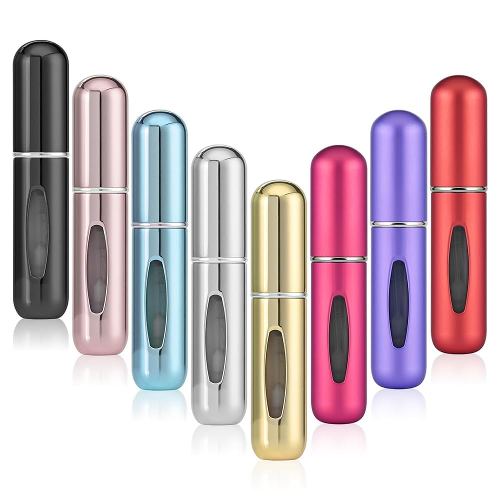 8 Pcs Pack of 5ml Portable Mini Refillable Perfume Spray Atomizer Bottle Scent Pump Case-image-30
