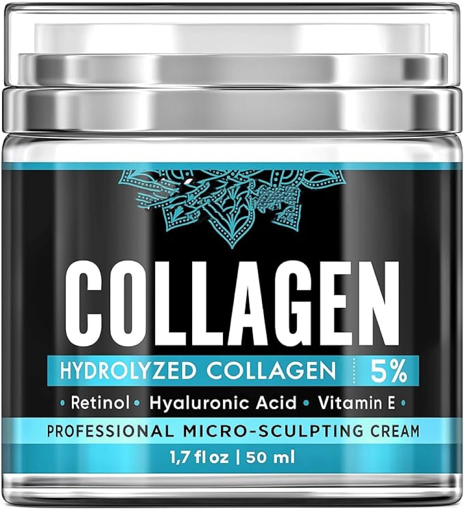 Collagen Cream For Face – Anti Aging Night Women，Wrinkle With Retinol Hyaluronic Acid Firming & Hydrating Effect Facial Cream, 50 ml