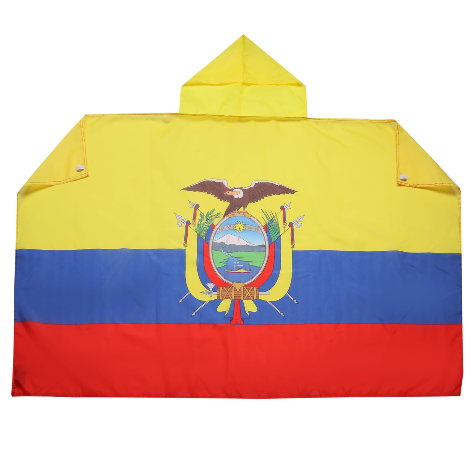 AZ FLAG - Ecuador Body Flag - 3x5 Ft - Ecuadorian Cap Flag - 100% Polyester with Inegrated Sleeves and Hood - Vivid Colors - 3' x 5' Feet - 150x90 Cm
