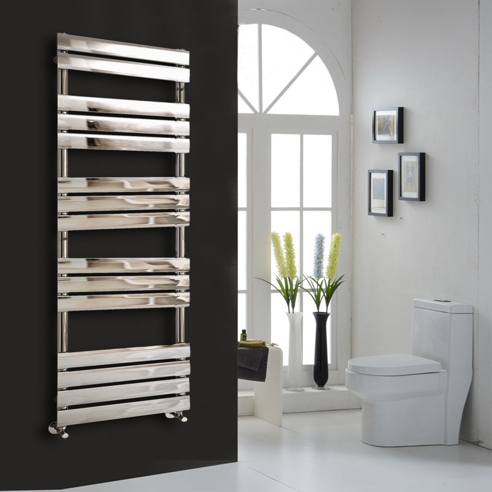 Nrg Contemporary Flat Panel Bathroom Heated Towel Rail Radiator Rad Warmer For Living Room And Kitchen - 1600 X 600 Chrome