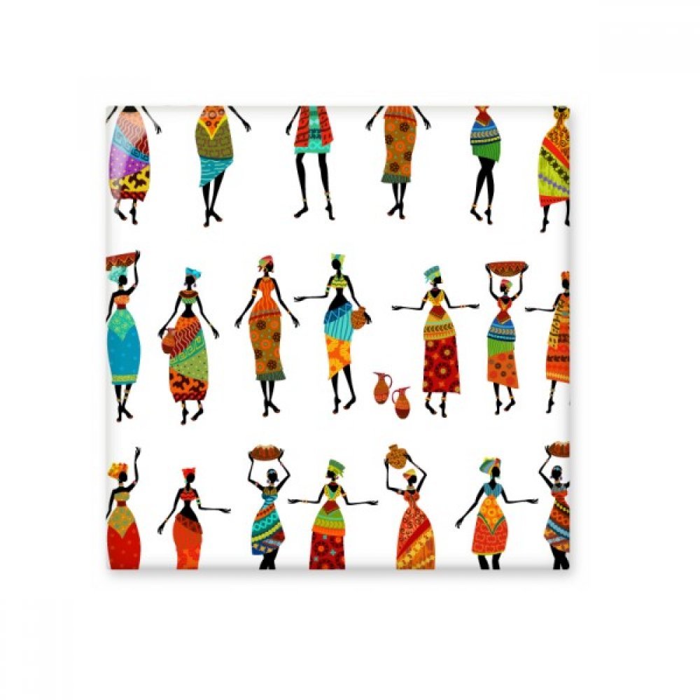 Carreaux céramique bisque femme noire totem africain mural